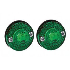 Lampa Φώτα Ογκου Φορτηγού 24V 1 Led 2τεμ Πράσινα V-1