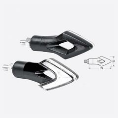 Lampa ΦΛΑΣ ΜΟΤΟ LUM LED 12V 75x27mm ΜΑΥΡΑ 2 ΤΕΜ.