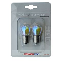 M-Tech PY21W 12V 21W BAU15s 3.500K ΜΟΝΟΠΟΛΙΚΟ ΠΑΡΑΚΕΝΤΡΟ ΠΟΡΤΟΚΑΛΙ RAINBOW POWERTEC PLATINUM 2ΤΕΜ.