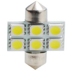 M-Tech ΛΑΜΠΑΚΙΑ ΠΛΑΦΟΝΙΕΡΑΣ C5W/C10W 12V 1,44W SV8,5 31mm LED 6xSMD5050 ΛΕΥΚΟ 2ΤΕΜ.