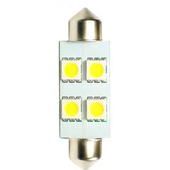 M-Tech ΛΑΜΠΑΚΙΑ ΠΛΑΦΟΝΙΕΡΑΣ C5W/C10W 12V 1,36W SV8,5 36mm LED 4xSMD5050 ΛΕΥΚΟ BLISTER 2ΤΕΜ.