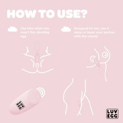 LUV Vibrating Egg Remote Control 10m Pink-thumb-8