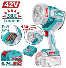 TOTAL ΕΠΑΓΓ. ΠΡΟΒΟΛΕΑΣ LED ΜΠΑΤ. Li-ion 42V / 50W / 2Ah / 2 ΜΠΑΤ (TWLI42896E)