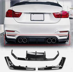 Πίσω διαχύτης για BMW M3 (F80) M4 (F82) (2013-2020) Γυαλιστερό Μαύρο M Performance