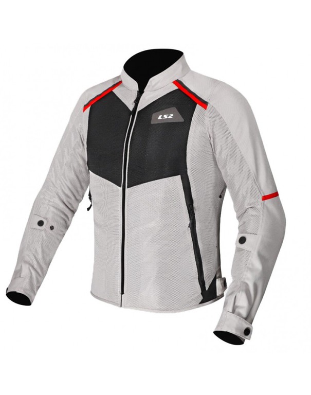 LS2 Breeze Lady Jacket Grey Black Red