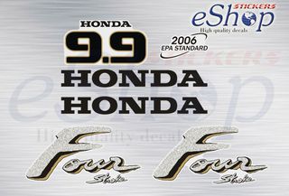 Αυτοκόλλητα σετ για Honda BF 9,9 Hp έκδοση 2000 2006
