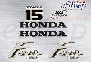 Αυτοκόλλητα σετ για  Honda BF 15 Hp έκδοση 2000 2006