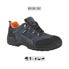 Παπούτσια Εργασίας Suede S1P FO, SR Μαύρα/Γκρι - ΠΑΠΟΥΤΣΙΑ ΕΡΓΑΣΙΑΣ - UNIMAC (#710217)