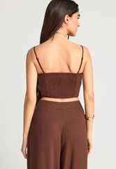 Funky Buddha Γυναικείο Εφαρμοστό Cropped Τοπ FBL013-123-17-thumb-2