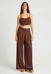 Funky Buddha Γυναικείο Εφαρμοστό Cropped Τοπ FBL013-123-17-thumb-1