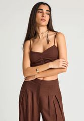 Funky Buddha Γυναικείο Εφαρμοστό Cropped Τοπ FBL013-123-17-thumb-3