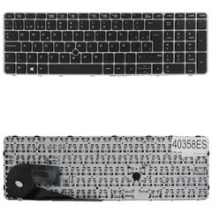 Teclado Español para Portátil - Spanish Laptop Keyboard για HP EliteBook 850 G3 - Product number : Y3B77EA 836623-BG1 836623-031 ES Black Silver Frame ( Κωδ.40358ES )