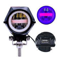 ΛΕΥΚΟ LED PROJECTOR ΠΡΟΒΟΛΑΚΙ BLUE ANGEL EYE RED DEVIL EYE