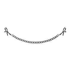 Nipple Clamps with Chain - Black-thumb-1