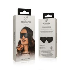 Faux Leather Blindfold - Black-thumb-2
