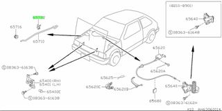 ΚΛΙΠ  ΣΤΗΡΙΞΗΣ ΒΕΡΓΑΣ ΚΑΠΟ NISSAN  0155200671-thumb-1