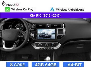 KIA RIO (2015-17) Android οθόνη 9" 4+64GB 8-Core Ασύρματο CarPlay & Aσύρματο Android Auto GPS WiFi DSP