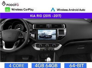 KIA RIO (2015-17) Android οθόνη 9" 4+64GB Ασύρματο CarPlay & Aσύρματο Android Auto GPS WiFi EQ