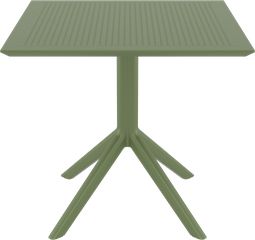 SKY OLIVE GREEN 80X80X74εκ. ΤΡΑΠΕΖΙ ΠΟΛ/ΝΙΟΥ
