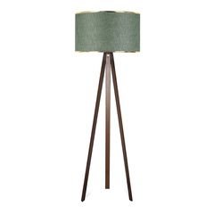 Φωτιστικό δαπέδου Rosling Megapap Mdf/ύφασμα Pvc χρώμα καρυδί/κυπαρισσί 38x21x140εκ.