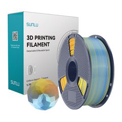 Νήμα Sunlu PLA+ Silk τεσσάρων χρωμάτων (μπλε-μοβ-πορτοκαλί-κίτρινο)