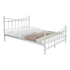 Κρεβάτι Beowulf pakoworld λευκό μεταλλικό 140x190εκ