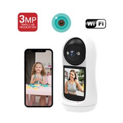 Κάμερα Mini WIFI PAN TILT IP με δυνατότητα video-κλήσης με ανάλυση εικόνας 3MP κάλυψη IR 5m