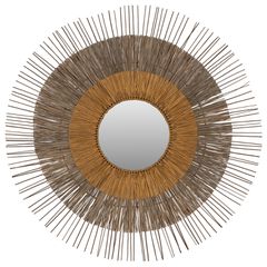 ΚΑΘΡΕΠΤΗΣ ΜΕ ΠΛΑΙΣΙΟ MENDONG GRASS Φ105εκ ΣΕ ΧΡΩΜΑ ΦΥΣΙΚΟ ΧΡΥΣΟ HM7798