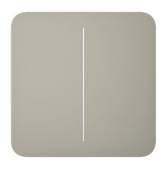 AJAX - SOLO BUTTON (2-GANG) OLIVE Πρόσοψη δύο θέσεων για ασύρματο διακόπτη ελέγχου φωτισμού, σε λαδί χρώμα.