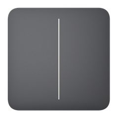 AJAX - SOLO BUTTON (2-GANG) GRAPHITE Πρόσοψη δύο θέσεων για ασύρματο διακόπτη ελέγχου φωτισμού, σε μολυβί χρώμα.
