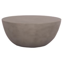 ΤΡΑΠΕΖΙ ΣΑΛΟΝΙΟΥ ΣΤΡΟΓΓΥΛΟ ALLAN HM18162.03 FIBER CEMENT ΣΕ ΓΚΡΙ--Φ92x49Υεκ.
