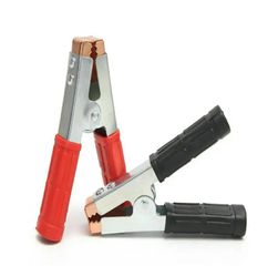Σετ 2 Μονωμένων Κλιπ για Μπαταρίες Αυτοκινήτου με Επιμετάλλωση Χαλκού Κλιπ Αλιγάτορα 600Α Κόκκινο - Μαύρο FZRAZ305