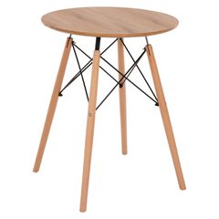 ΤΡΑΠΕΖΙ ΣΤΡΟΓΓΥΛΟ MINIMAL HM0060.04 ΦΥΣΙΚΟ ΧΡΩΜΑ MDF-ΠΟΔΙΑ ΟΞΙΑΣ ΣΕ ΦΥΣΙΚΟ ΧΡΩΜΑ Φ60Χ76Υεκ.