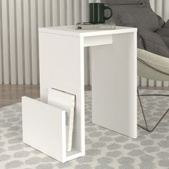 Τραπεζάκι βοηθητικό Regnar Megapap χρώμα λευκό 43,1x33,5x52εκ.