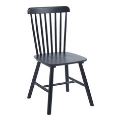 Καρέκλα Bristol pakoworld rubberwood σε μαύρη απόχρωση 45x51x86εκ