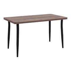 Τραπέζι Levico Megapap Mdf - μεταλλικό χρώμα καπνιστή καρυδιά 130x75x75εκ.