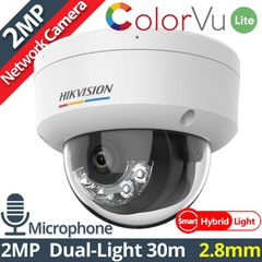 DS-2CD1127G2H-LIU 2MP 2.8mm with ColorVu Smart Hybrid Light Fixed Dome Network Camera Hikvision