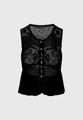 Funky Buddha Αμάνικο Crochet Τοπ FBL013-132-17