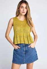 Funky Buddha Αμάνικο Crochet Τοπ FBL013-132-17