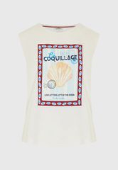 Funky Buddha Γυναικείο Βαμβακερό T-shirt με Τύπωμα FBL013-140-04