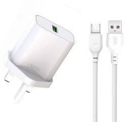 XO L103 (UK) QC3.0 18W Φορτιστής με Καλώδιο Micro (NB103)