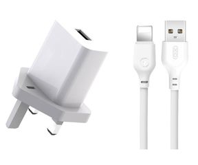 XO L99 Φορτιστής UK με Καλώδιο Lightning 2.4A