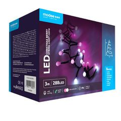 Modee Χριστουγεννιάτικα Λαμπάκια LED Τύπου Berry με Τροφοδοτικό (288LED/3m) Πολύχρωμο