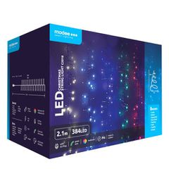 Modee Χριστουγεννιάτικα Φωτάκια LED με Τροφοδοτικό (384LED/2.1m) Πολύχρωμα