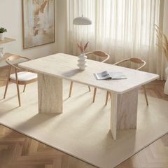 Τραπέζι Linza Megapap χρώμα travertine 180x90x75εκ.