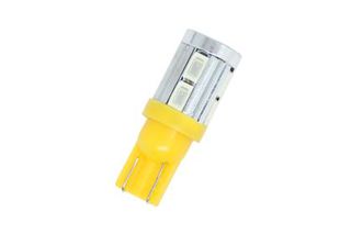 Led λάμπα τύπου Τ10 5W με 10 SMD 5630 led - κατάλληλη για φώτα ημέρας - κίτρινη - 1τμχ.