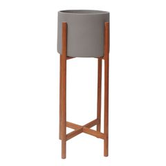 ΓΛΑΣΤΡΑ ΕΣΩΤ.ΧΩΡΟΥ RENTIL HM4684.03S FIBER CEMENT ΧΡΩΜΑ ΓΚΡΙ--ΒΑΣΗ TEAK Φ25x55Υ
