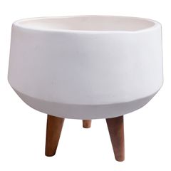 ΓΛΑΣΤΡΑ ΕΣΩΤ.ΧΩΡΟΥ QUAN HM4680.02S FIBER CEMENT ΛΕΥΚΟ--ΒΑΣΗ TEAK Φ40x50Υεκ