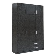 Ντουλάπα ArteLibre BENGTA Μαύρο Μοριοσανίδα 150x60x240cm
