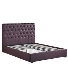 Κρεβάτι ArteLibre ARABIS Καφέ PU 220x160.5x120cm (Στρώμα 150x200cm)